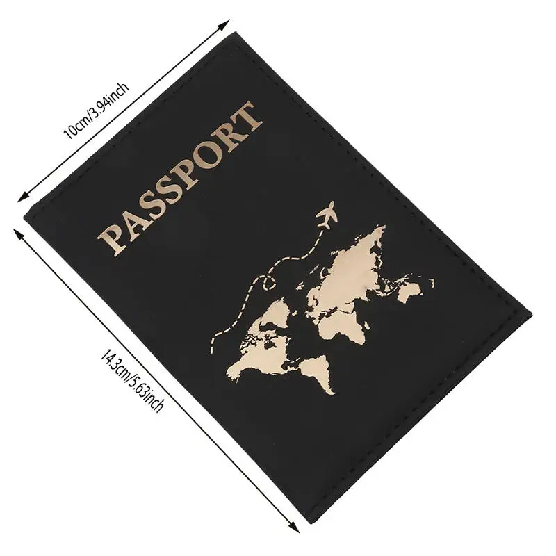Travel Passport Holder Cover Case for Women Men PU Leather Ticket Map Passport Covers Passport Protective Accessories Two styles