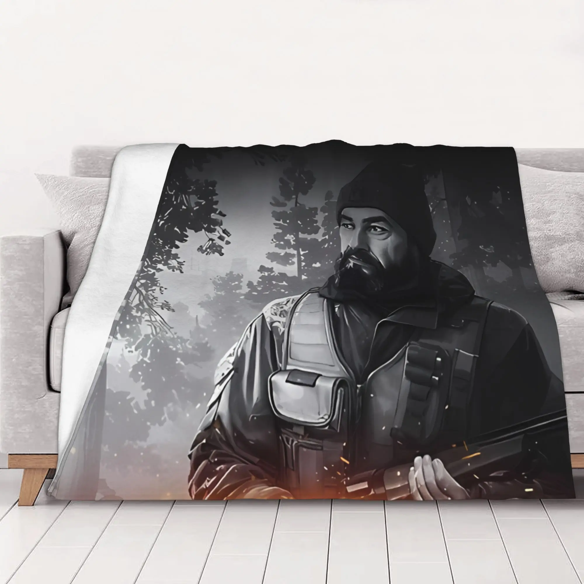 1PC home Cutecore poster painitng Escape From Tarkov Blanket Super Cosy Plush Home Living Room Sofa halloween