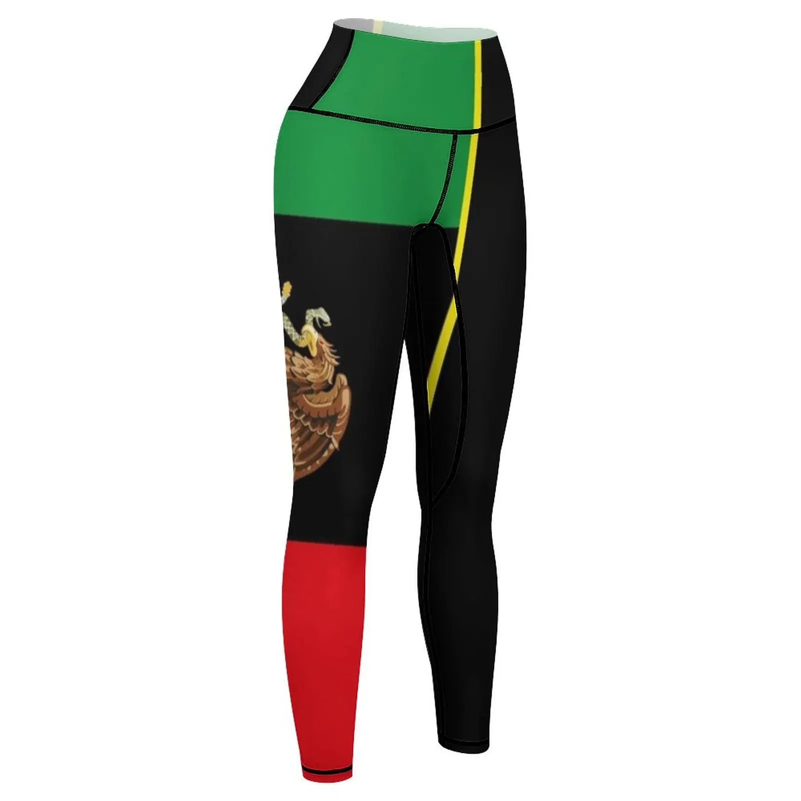 Afro Mexican Flag Leggings for girls sports for push up Womens Leggings