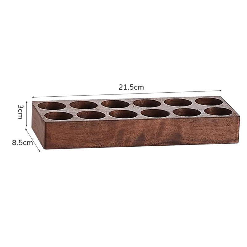 12PCS Coffee Bean Storage Tubes Coffee Bean Cellar Wooden Display Stand And Funnel Espresso Accessories Parts