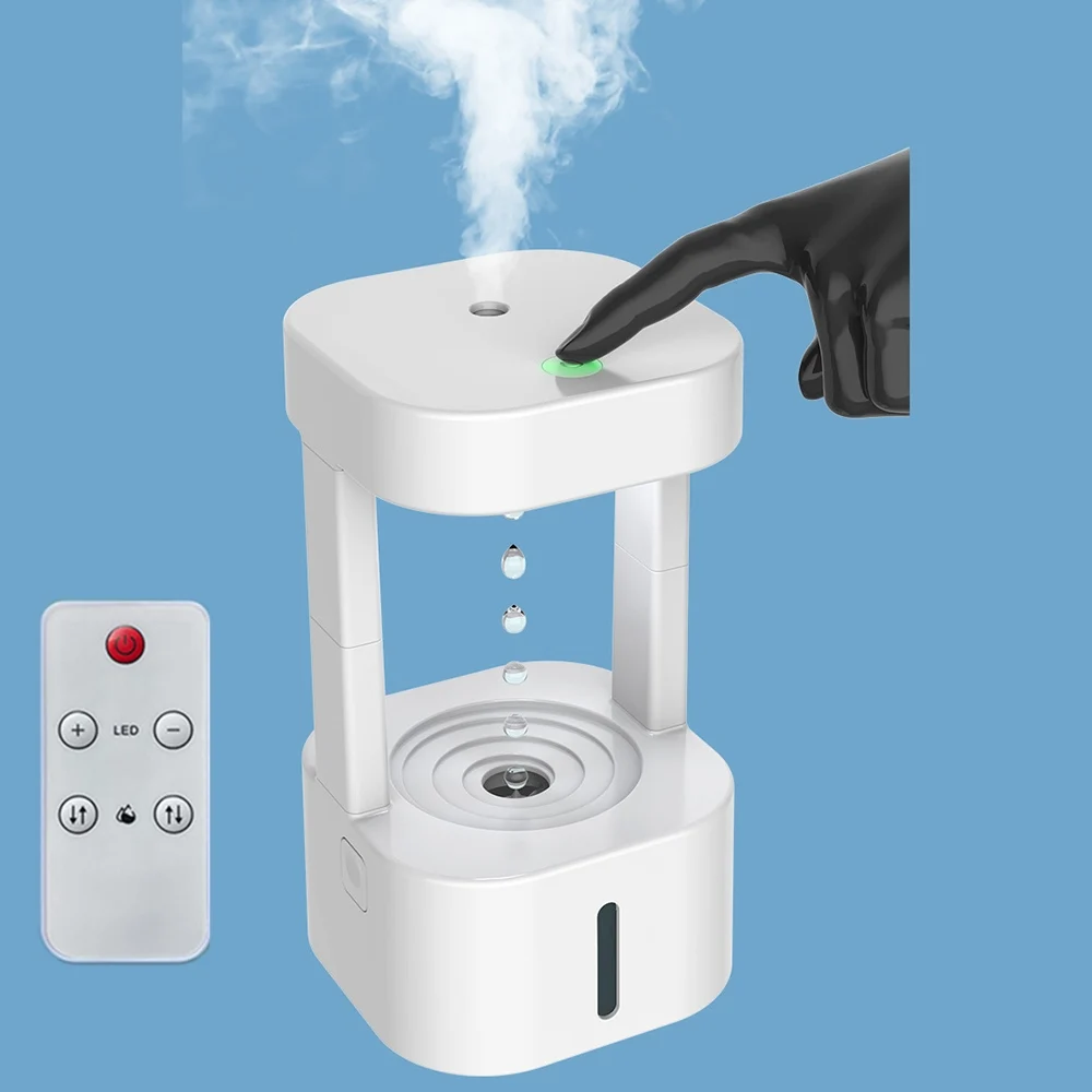 

Portable 580ML Water Drop USB Humidifier Diffuser Anti Gravity Ultrasonic Aroma Perfume Cool Mist Maker LED Lamp for Car Bedroom