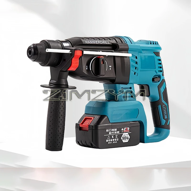 Electric Brushless Cordless Rotary Hammer Drill Rechargeable Electric Hammer Multi-function and High-power Impact Drill