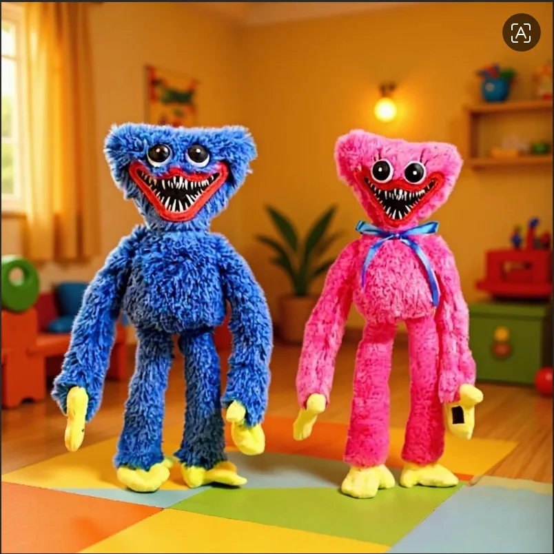 Peluche Poppy Playtime Huggy Wuggy Orange, Monstre Effrayant, Doux et Moelleux, Jouet Amusant et Sinistre pour Collectionneurs Adultes, Décoration d'Intérieur