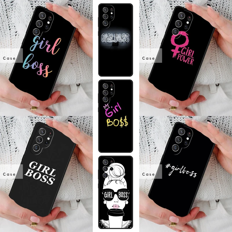 WOMENS GIRL BOSS BOSSY TPU Phone Case for Samsung Galaxy S26 S25 S24 S23 S22 S21 S20 Note10 Plus FE Ultra Cover