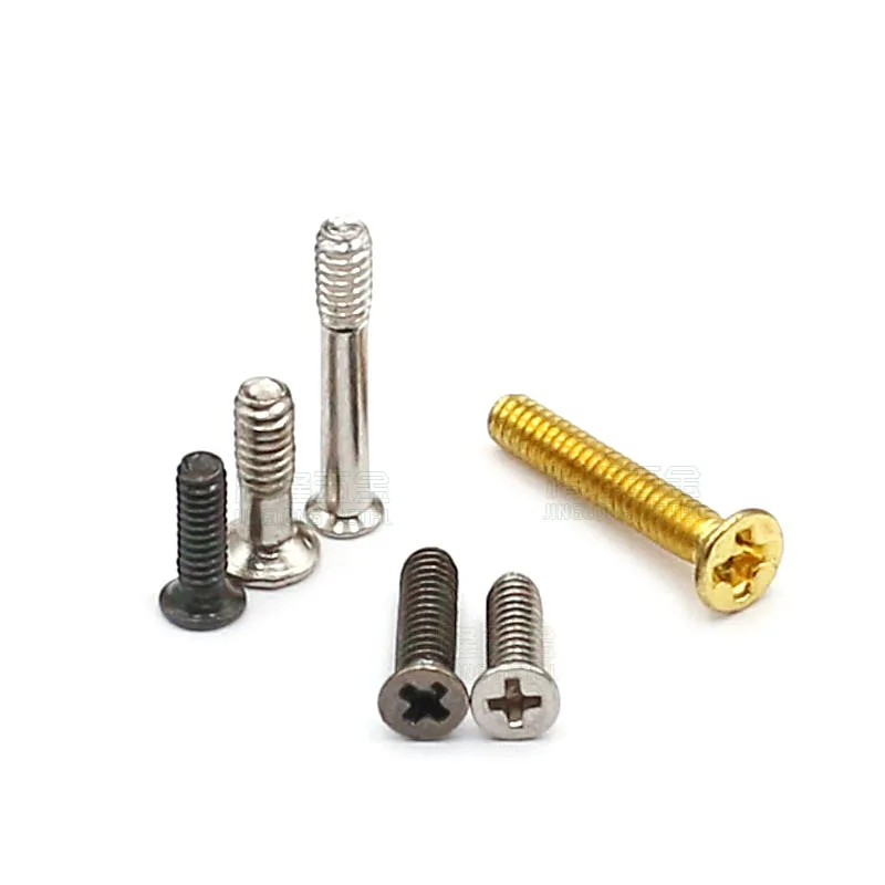 100Pcs M1.6 M1.7 Galvanized/Nickel Steel Cross Phillips Flat Countersunk Head Machine Screw Bolt L=3/4/5/6/6.5/8/10mm