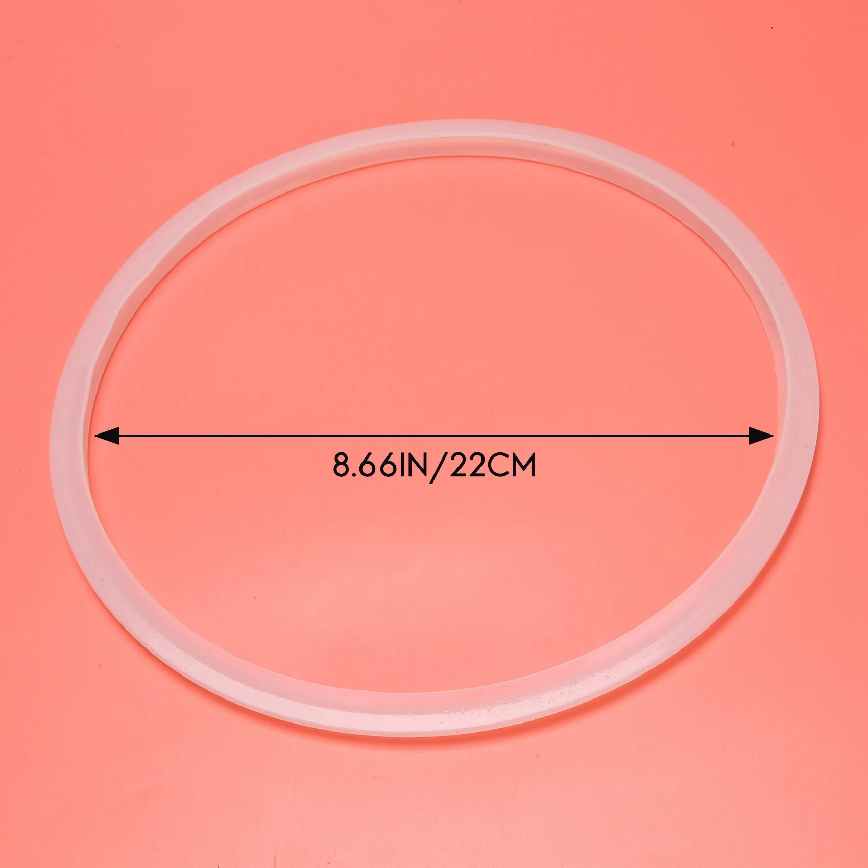 سيليكون طوقا ختم حلقة لطباخ الضغط ، شفاف ، 22 سنتيمتر القطر الداخلي ، 2 قطعة