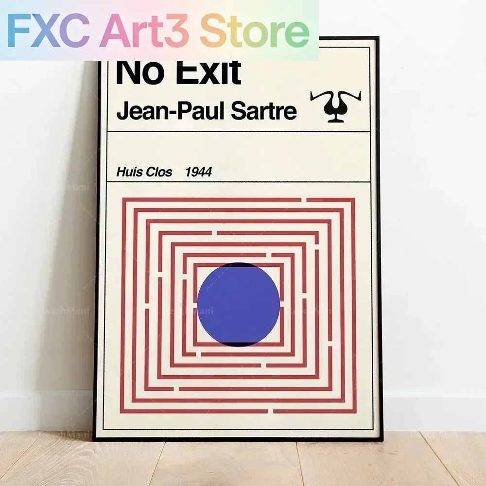 1 pièce, affiche murale sur toile sans cadre, style vintage, thème littéraire automnal, Albert Camus, L'Étrange Comédie, livre, fiction, philosophie, art mural nordique