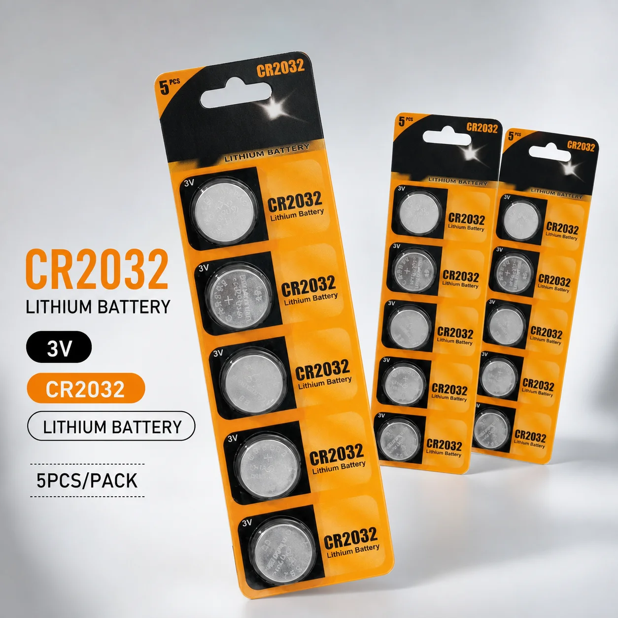 3V CR2032 Lithium Coin Cell Battery 5/10Pcs Button Cell Replacement for Car Remote and Low Power Devices Pack