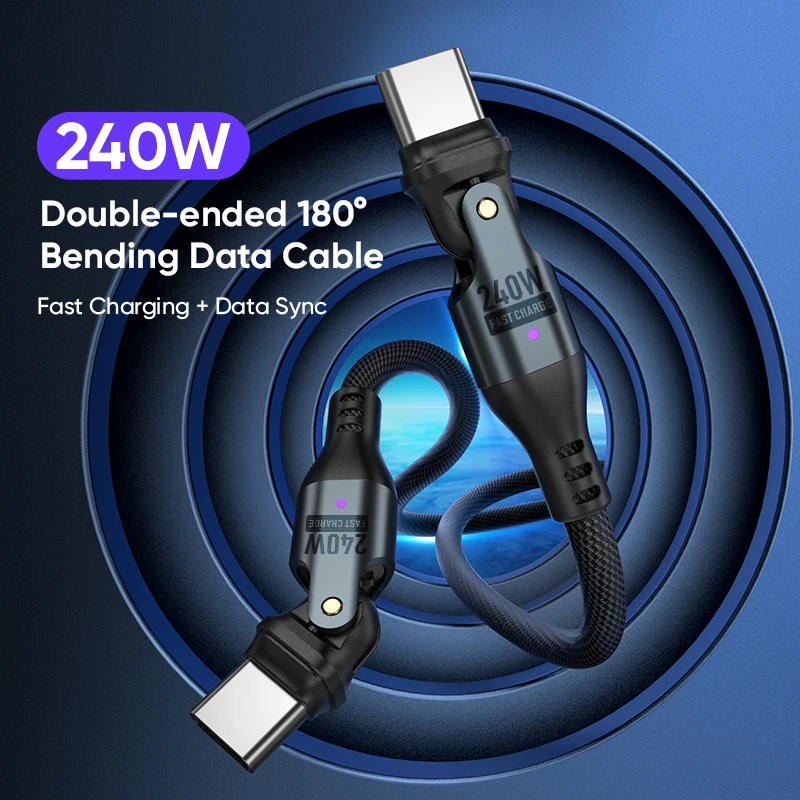 PD 240W Cable for Samsung Galaxy Z Fold6 Xiaomi Redmi K70 Ultra Blackview BV8100 Sharp Aquos R8s Motorola Razr 50 Ultra Charger