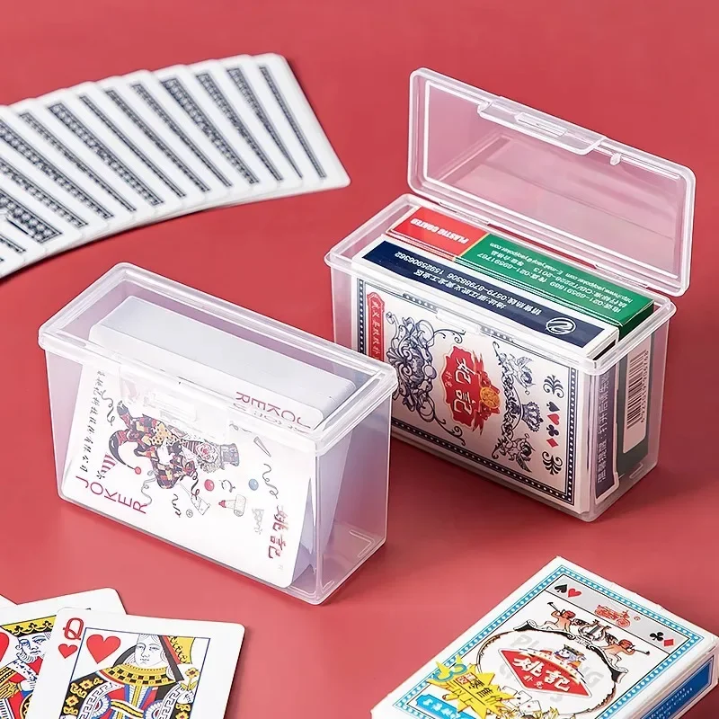 3PCS Egg Poker Card Storage Box Transparent Plastic Box Ultraman Game Card ID Cards Business Card Sorting Boxs Closet Organizer