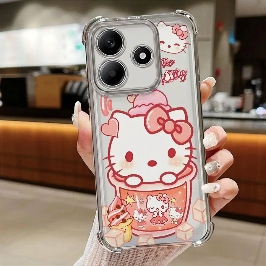 Custodia Cover per telefono per Redmi Note 10s 10 Lite 14 Pro Plus 9S 11 12 13 11s Cartoon Sanrio Hello Kitty