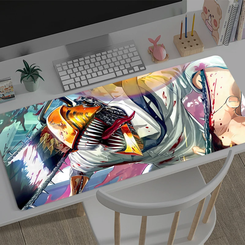 

Gaming Mouse Pad Chainsaw Man Gamer Computer Accessories Keyboard Table Mat Mousepad Company Laptop Desk mat PC Anime Mousepad