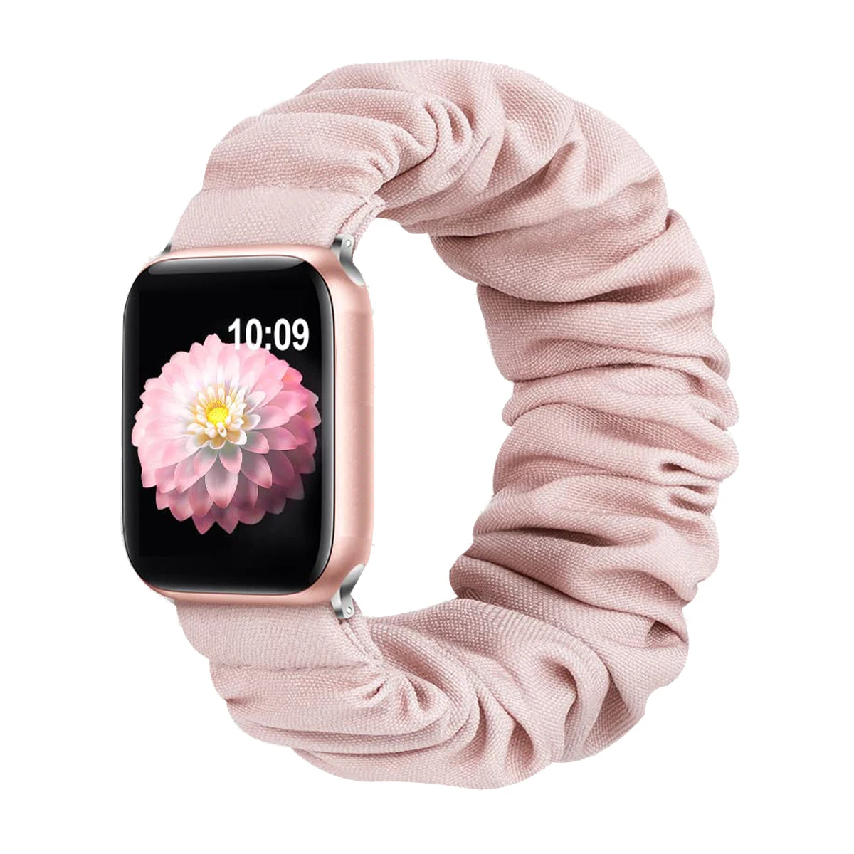 Scrunchie-Armband für Apple Watch Band 44 mm 40 mm 42 mm 41 mm 38 mm 45 mm 49 mm Ultra-Nylon-Solo-Loop-Armband iWatch Damen 8 7 6 5 4 SE – Detail 8