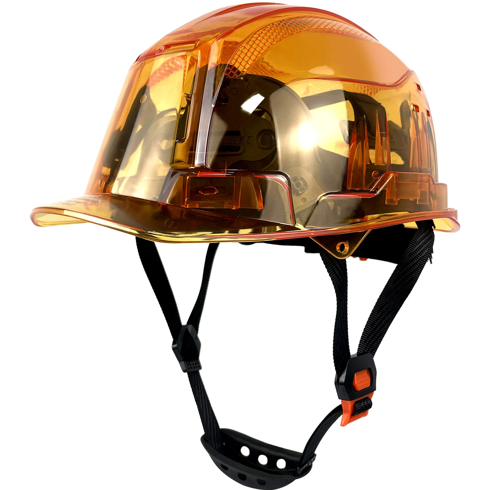 

CE Construction Safety Hard Hats Full Transparent Shell Safety Helmet 6-Point Suspension Industrial Hardhats ANSI Approved
