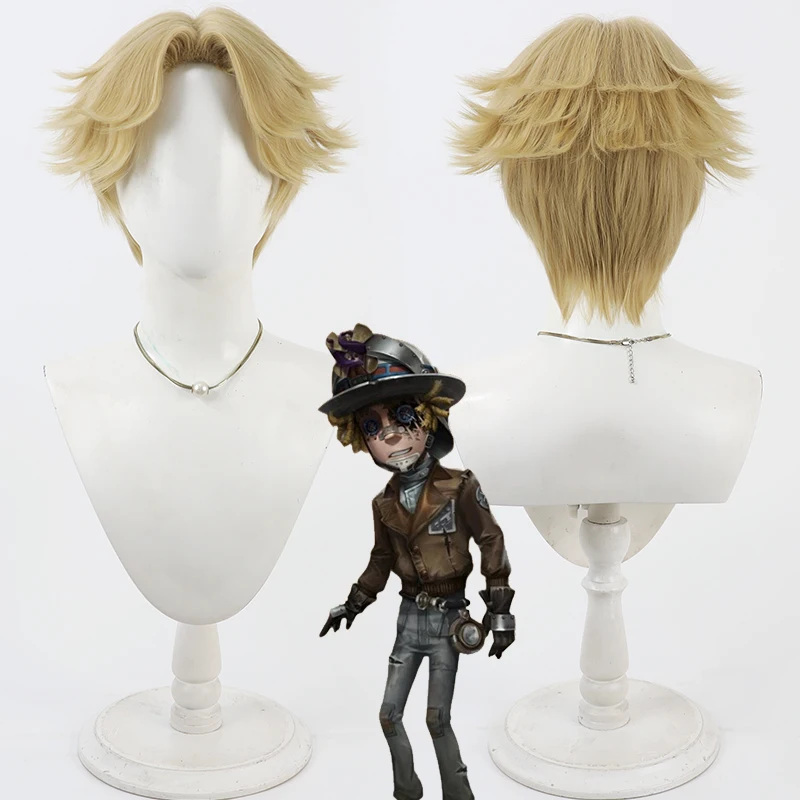 

Парик для косплея Identity V Norton Campbell, 30 см, короткие светло-русые термостойкие синтетические волосы