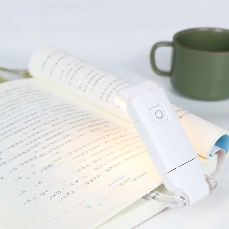 USB Rechargeable Led Light Book Reading Light Brightness Adjustable LED Clip on Book Light Eye Care Book Lamp Kids Read Light