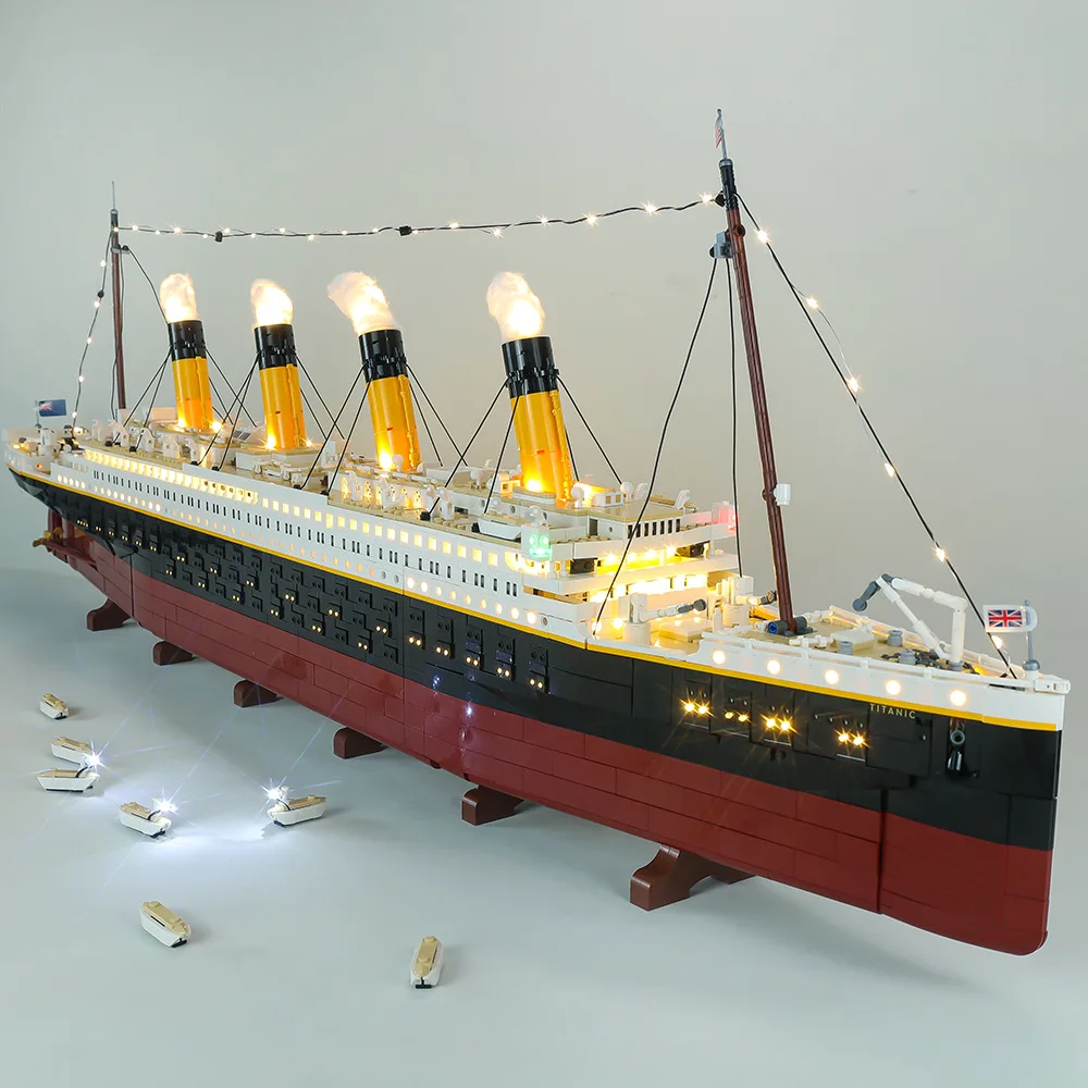 No Bricks LED Light Kit for Movie Titanic Cruise Boat Steamship 10294