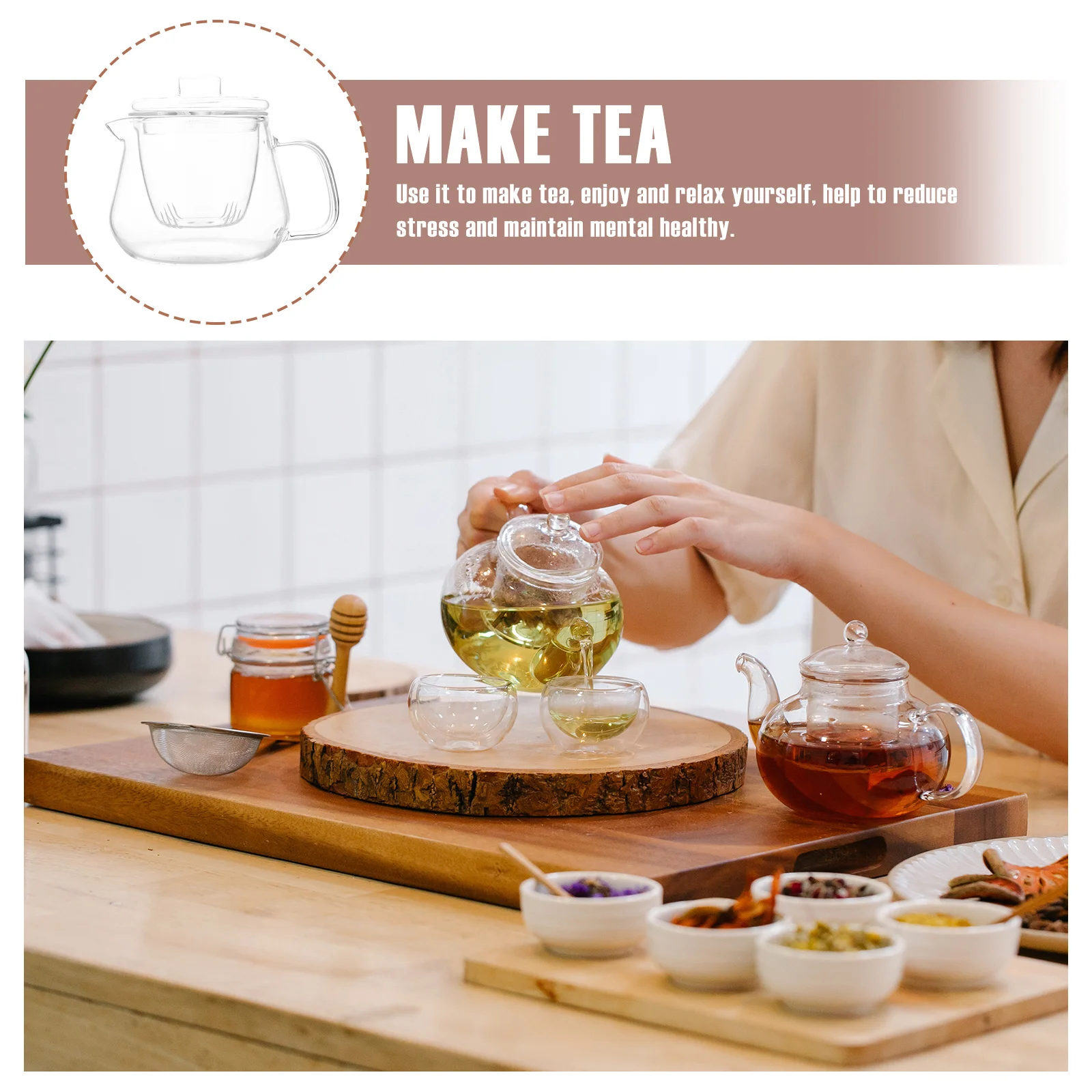 

Утолщенный прозрачный стеклянный чайник, термостойкий чайник для листового чая, кунг-фу, цветок, фрукты, заварник для кофе