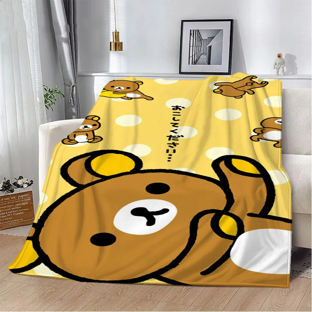 Rilakkumas Cotton Blanket King Size Custom Blankets & Throws Fluffy Plaid Interior for Home Microfiber Bedding Beach Towel Throw