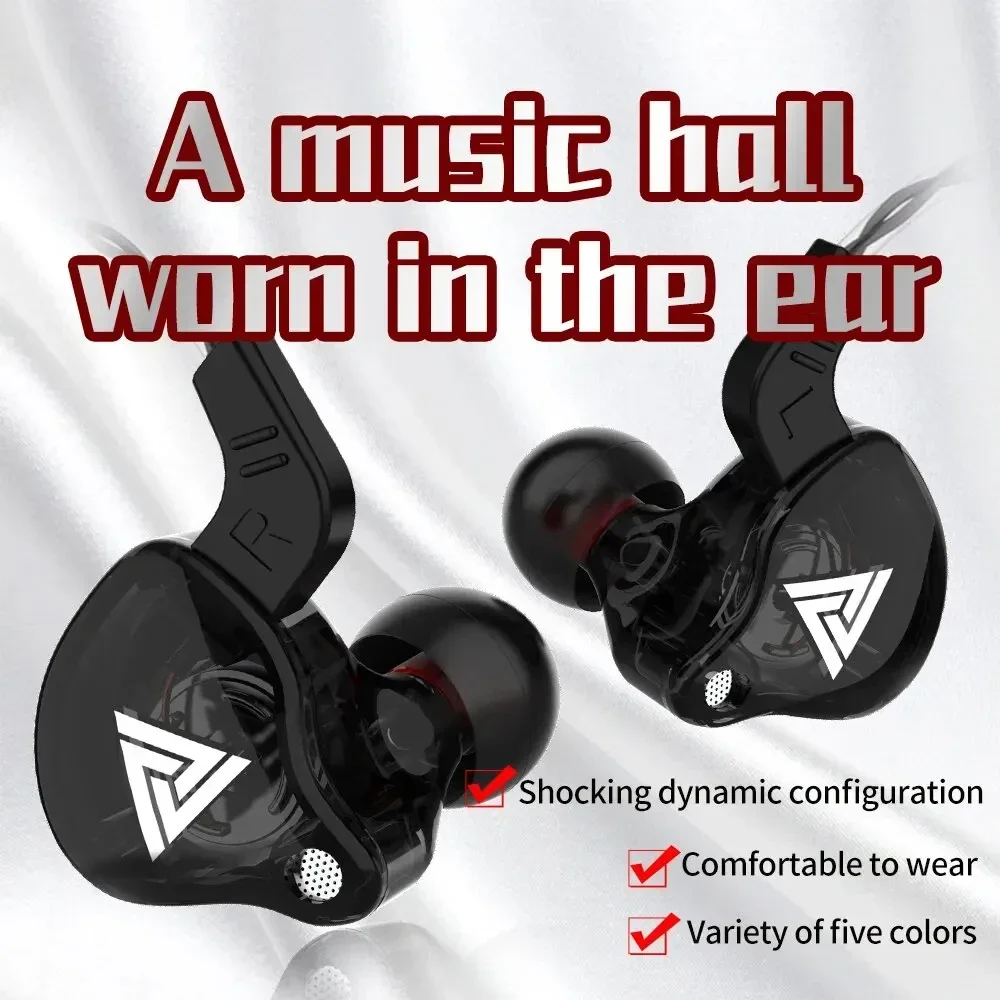 Original QKZ AK6 In Ear Earphone 6 Dynamic Driver Unit Headphone With Mic Stereo Sports HIFI Subwoofer Headset Monitor Earbuds