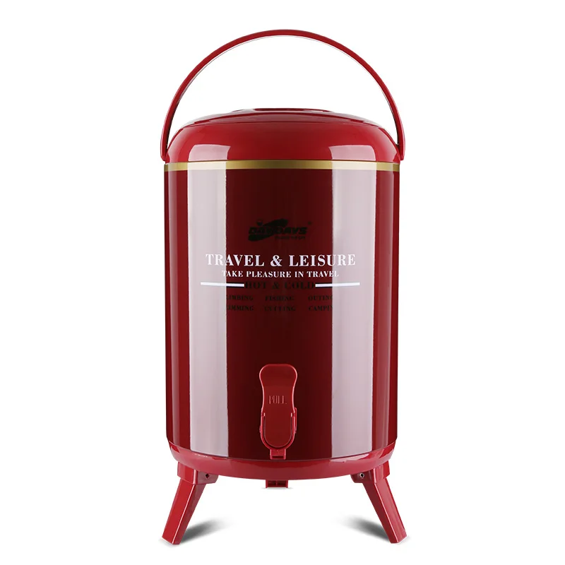 9.5L الحفاظ على الحرارة برميل إبقاء ماكينة ساخنة/مياه الفولاذ المقاوم للصدأ القهوة التجارية الشاي حليب فول الصويا دفئا