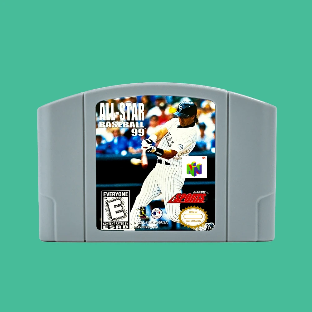 All-Star Baseball 99 64 Bit Game Cartridge USA NTSC version or EUR PAL version For N64 Consoles