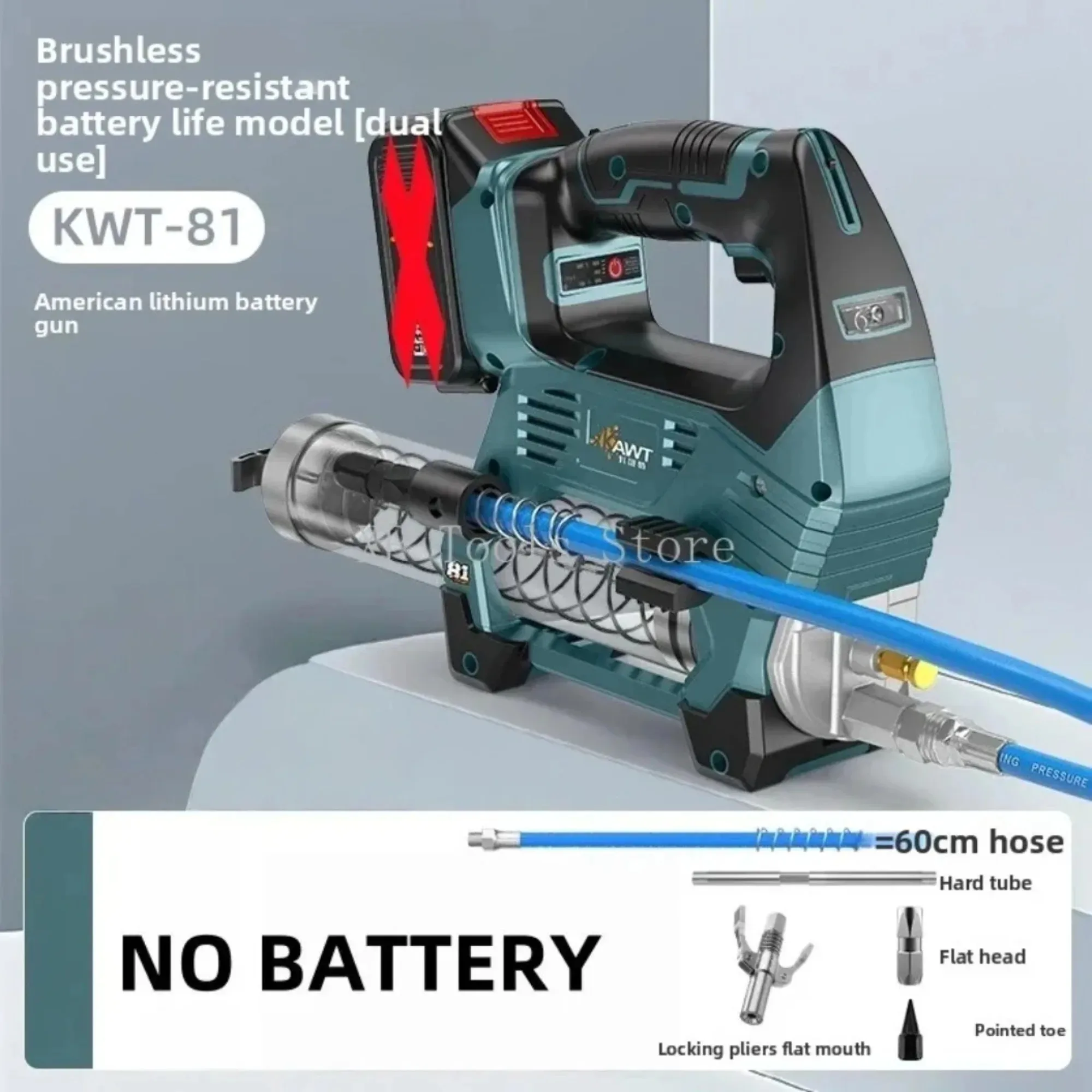 For Makita 18V Battery Brushless Electric Grease Gun Wireless Fully Automatic High Pressure Tool for Excavator Machinery Lubrica