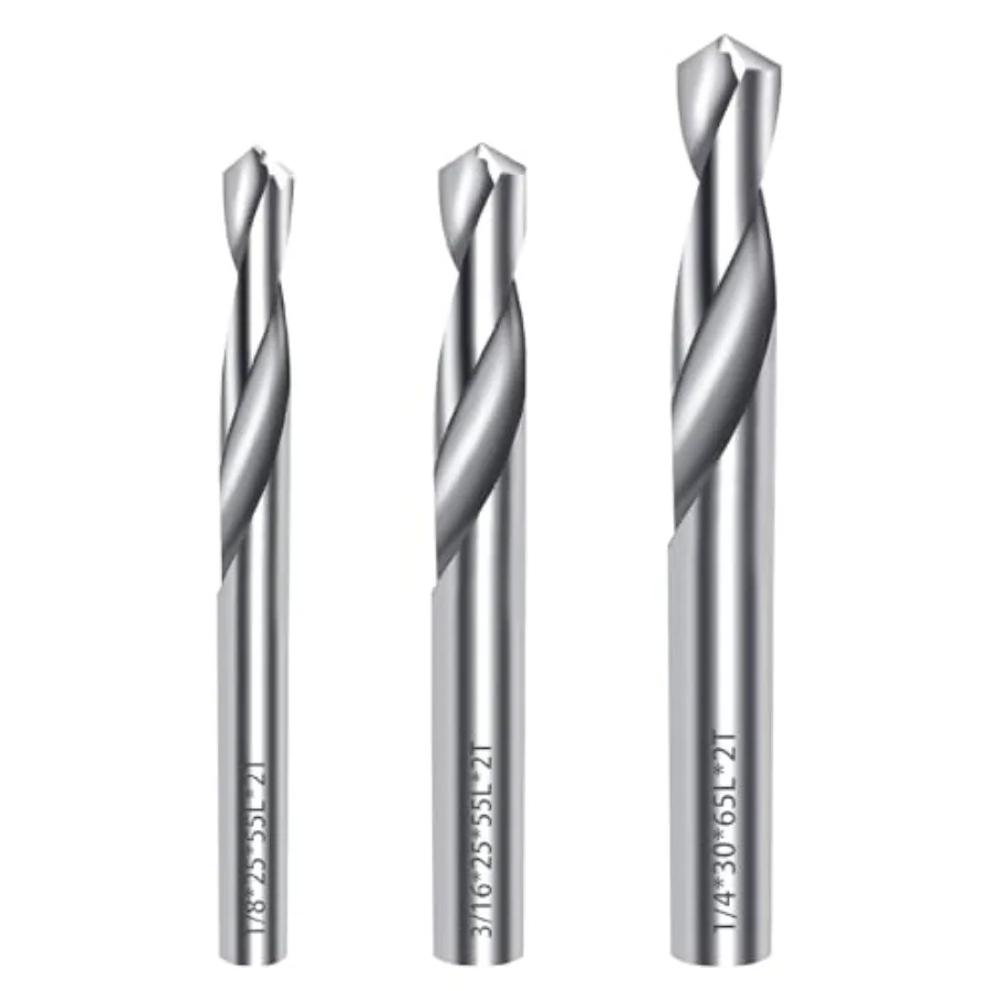 

Carbide Drill Bit Set/8" 3/6"/4" Solid Carbide Drill Bits Tungsten Carbide Drill Bit Set for CNC Machines Ideal for Metal Coppe