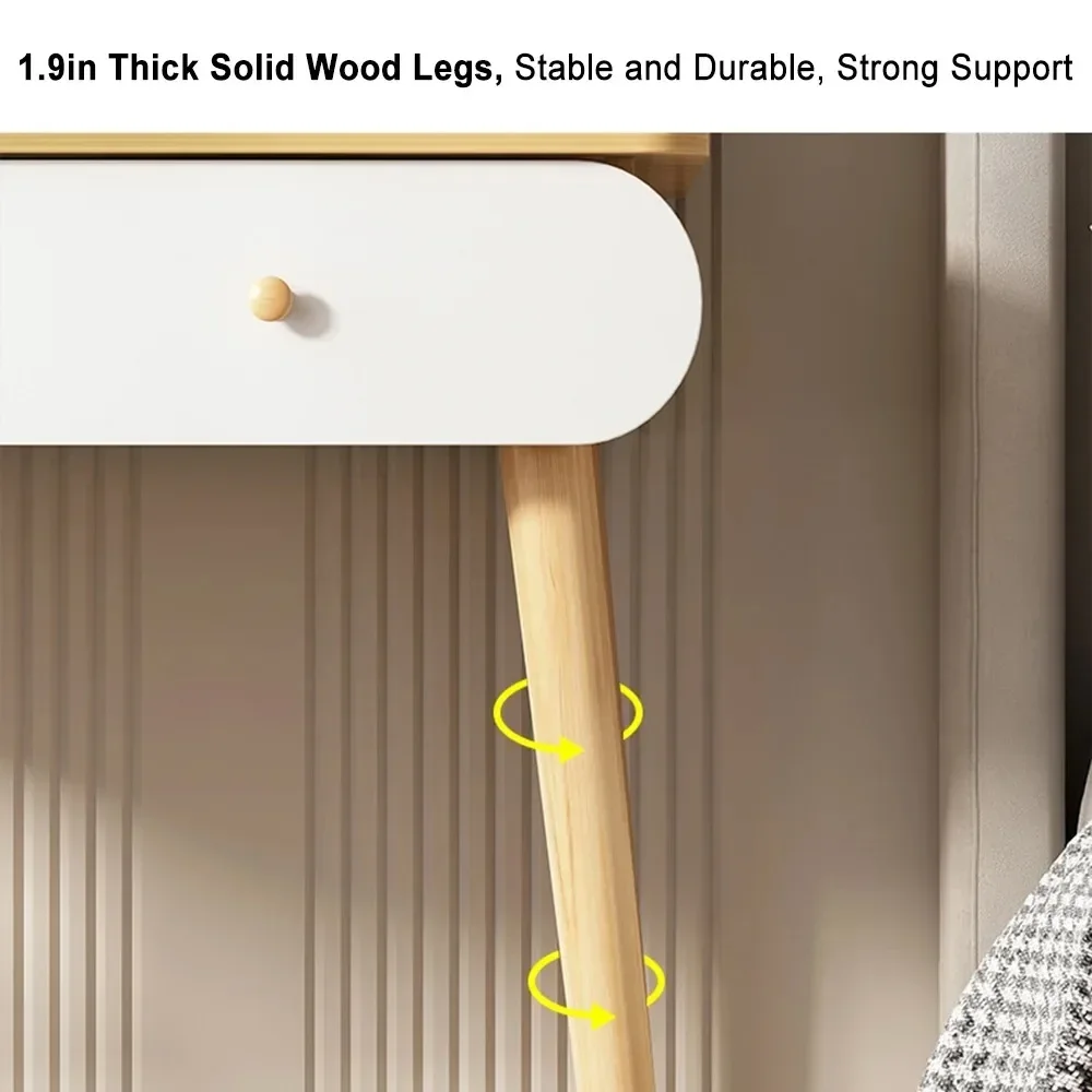 Vanity Table Set with Mirror, Adult Makeup Vanity Desk Dressing Table(Without Stool)