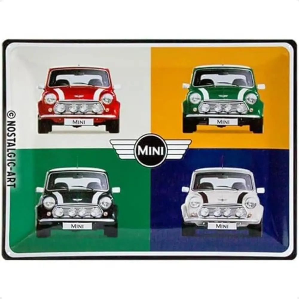 1p,Nostalgic-Art Retro Tin Sign – Mini – 4 Cars Pop Art – Gift idea for Fans, 30 x 40 cm, Metal Plaque