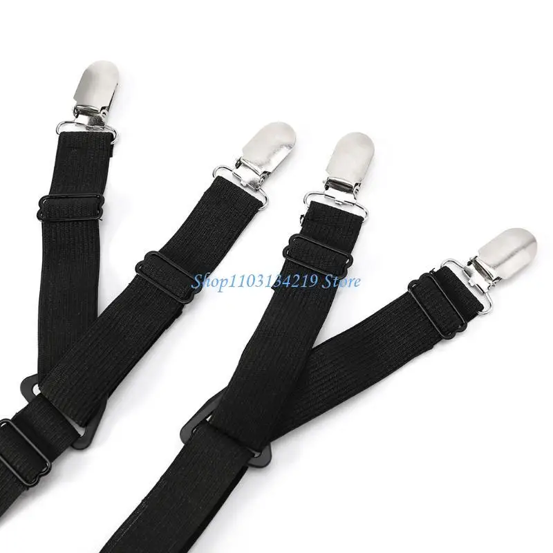 N5KC 2pcs Bed Sheet Mattress Holder Fastener Grippers Clips Suspender Straps Home
