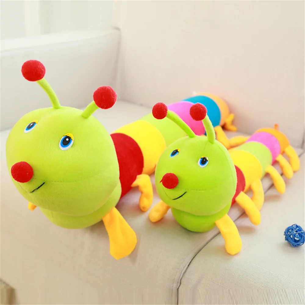 Cute Multicolor Cotton Inchworm Soft Cotton Birthday Gift Stuffed Toys Stuffed Insects Caterpillar Toy Children Doll