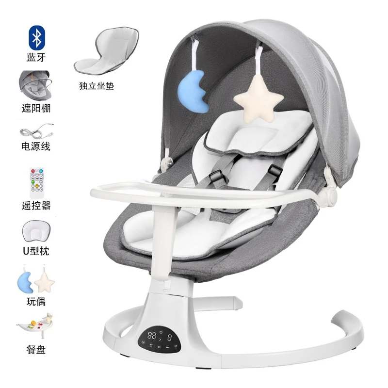 Baby Rocking Chair, Newborn Soothing Sleeping Device, Multifunctional Baby Soothing Chair, Comfortable Cradle for Lying Down