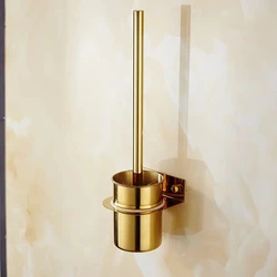 Stainless Steel Toilet Brush Set Toilet Cleaning Brush for Bathroom Household Gold Cleaning Tool Wc Cleaner Bathroom Accessories