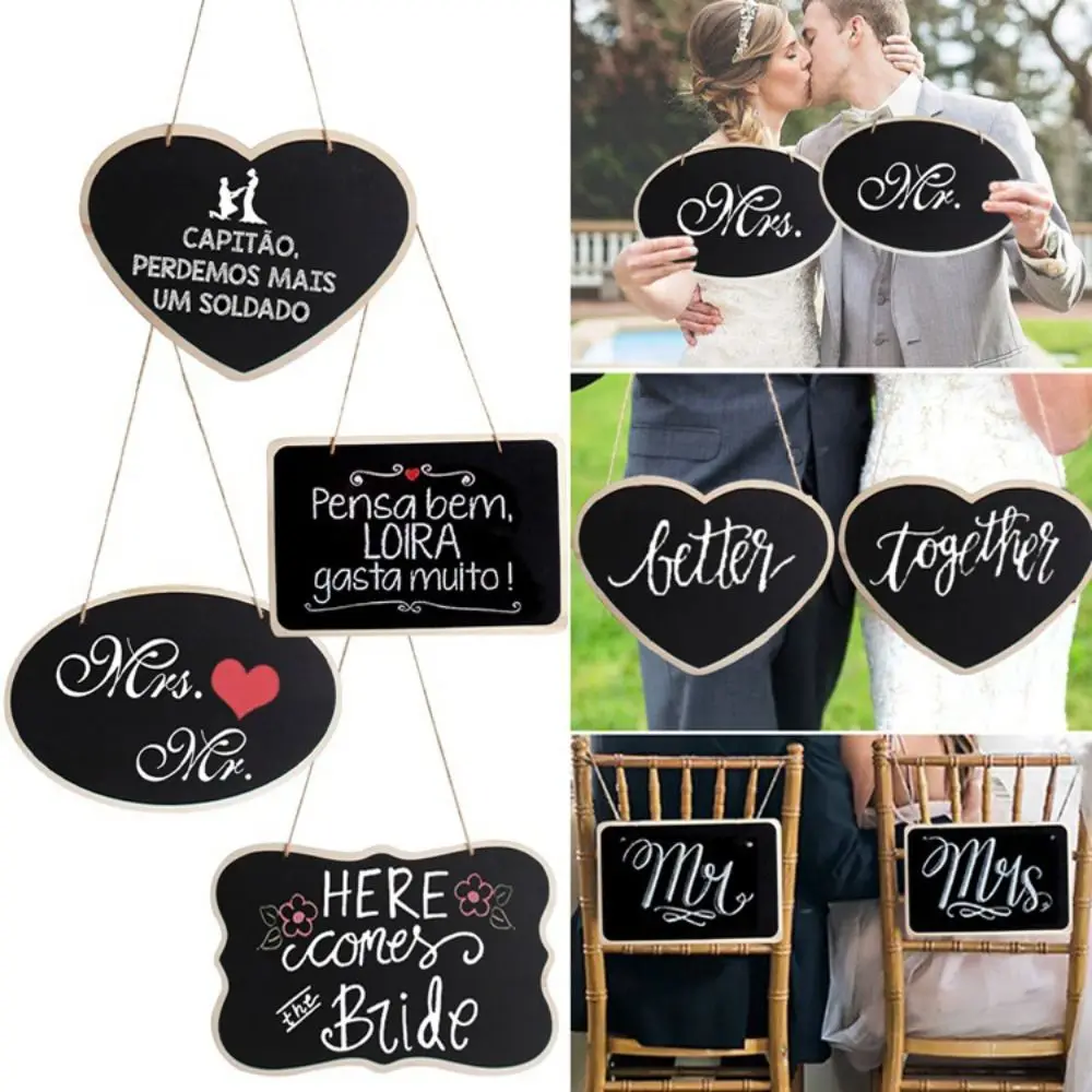 

Decorative Rustic Wedding Blackboard Wood Black Message Board Mini Hangble Chalkboards Door