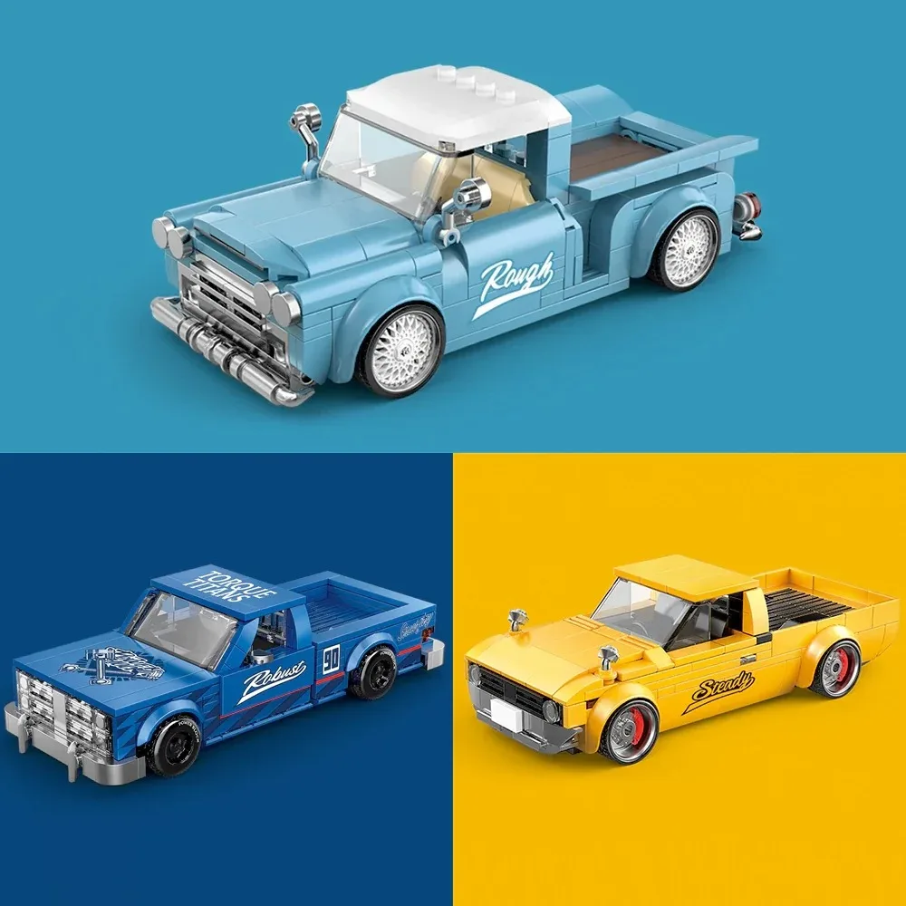 

Pickup Trucks Building Blocks MOC Speed Truck Vehicle Car Model Desktop Decoration Brick Puzzle Toys for Children Kids Boys Gift