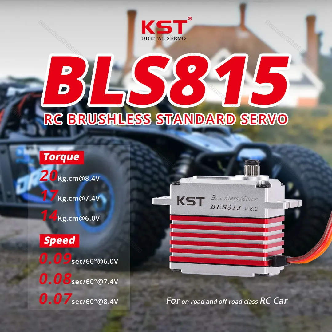 KST BLS815 V2.0 20kg 8.4V 0.07sec Large Torque Metal Gear Servo Brushless Motor 550-700 Class Helicopter Cyclic For RC Car Model