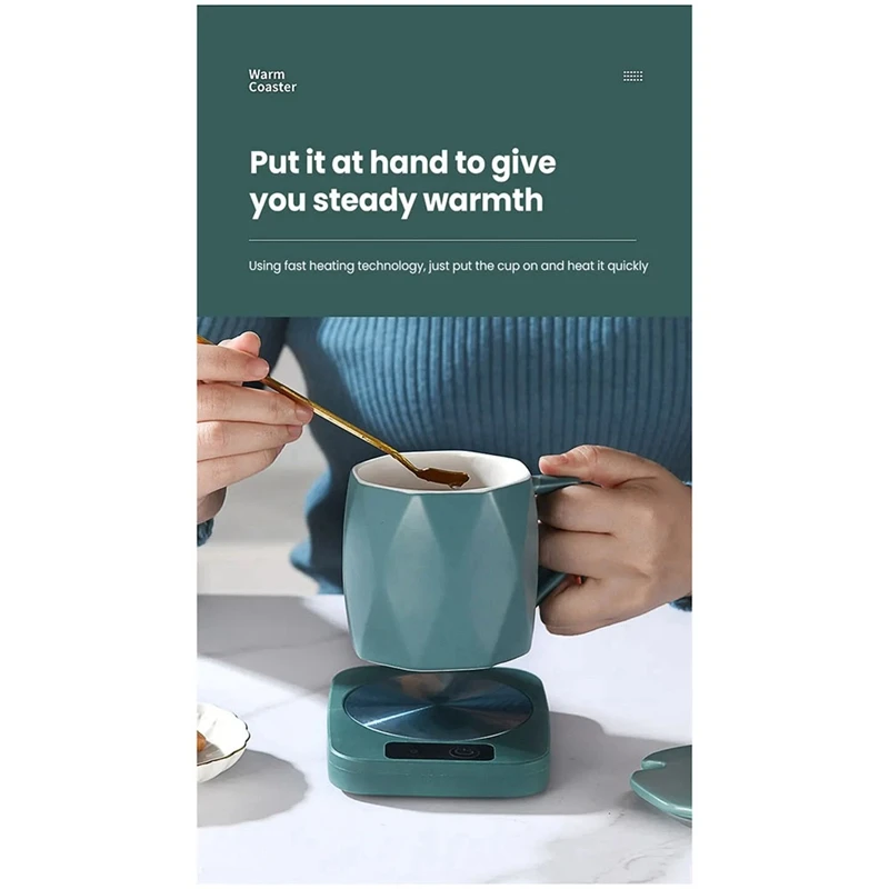 แผ่นรองแก้วทำความร้อนไฟฟ้าแบบ USB สำหรับเป็นของขวัญสำนักงานบ้าน