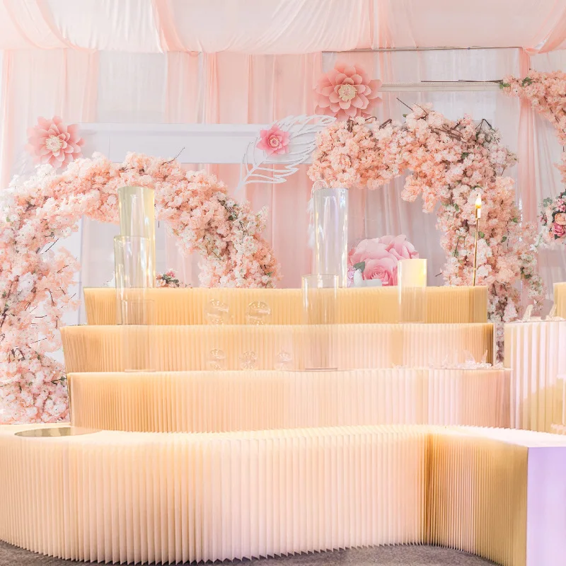 2-6 Stück faltbare Papierständer für Dessert- und Süßigkeitentische, Hochzeitsbühnen-Hintergrundstützen, elegante Präsentations-Geschenkdisplays – Detail 2
