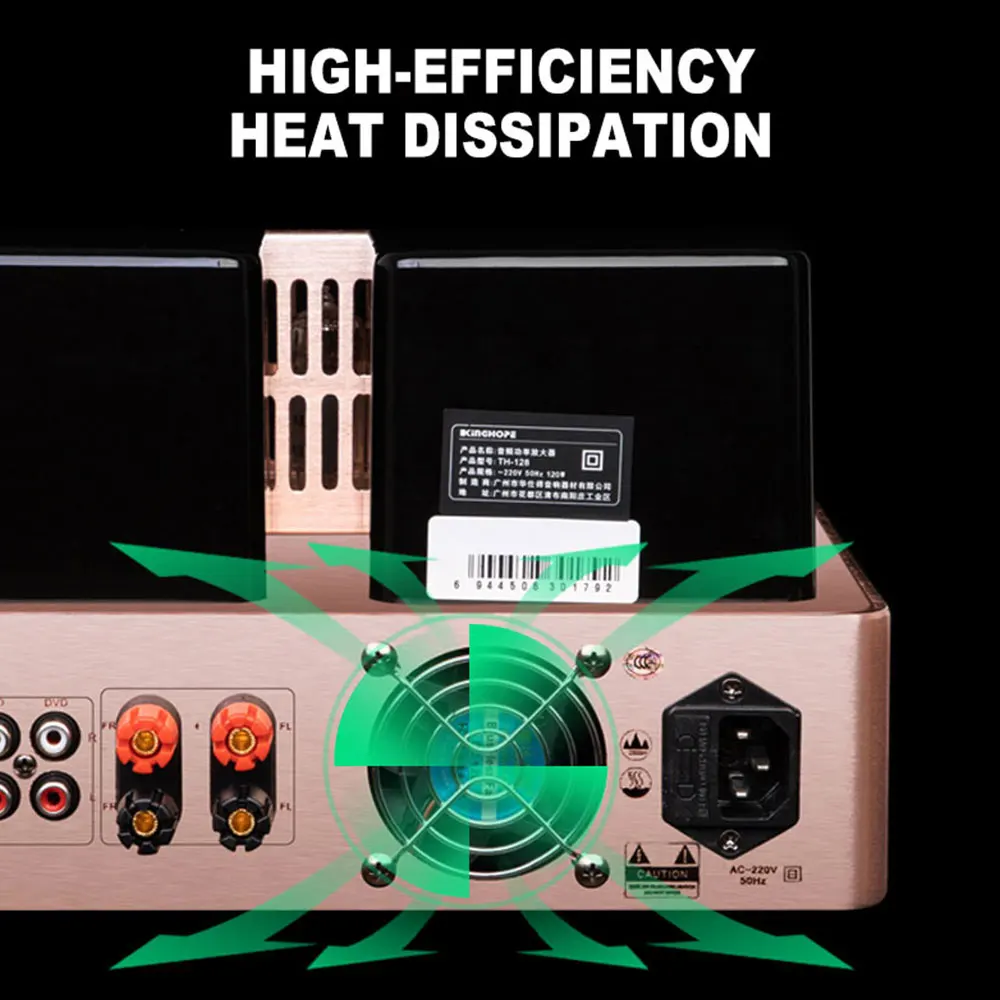 TH-128 High-power Lossless Tube Amplifier Hifi Amplifier Fiber Coaxial Bluetooth DVD/CD Player