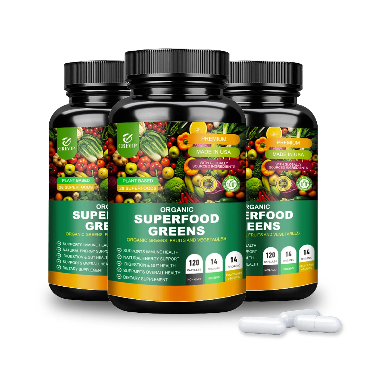 

Organic Super Greens - Boost Energy, Immunity & Gut Health