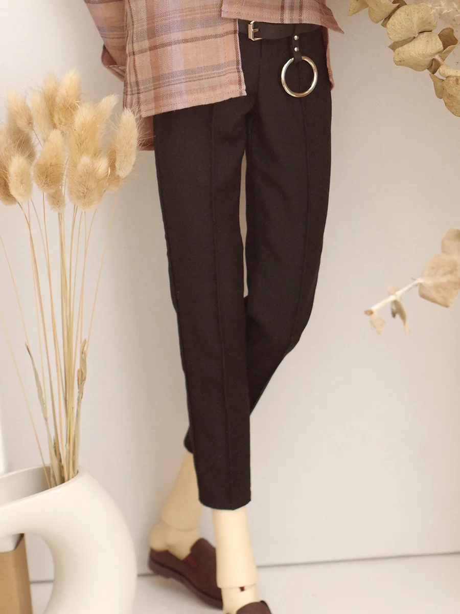 BJD Pants Doll Black Gray Bottom Cropped Suit Pants For 1/3 BJD SD DD SD17 Uncle  POPO68 Doll Accessories