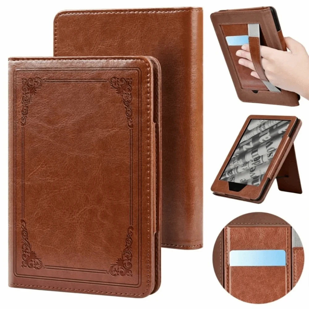 6/6.8/7 inch Stand Case Magnetic with Hand Strap Protective Shell for Kindle Paperwhite 2024 2021 2022 11/12th Gen Colorsoft