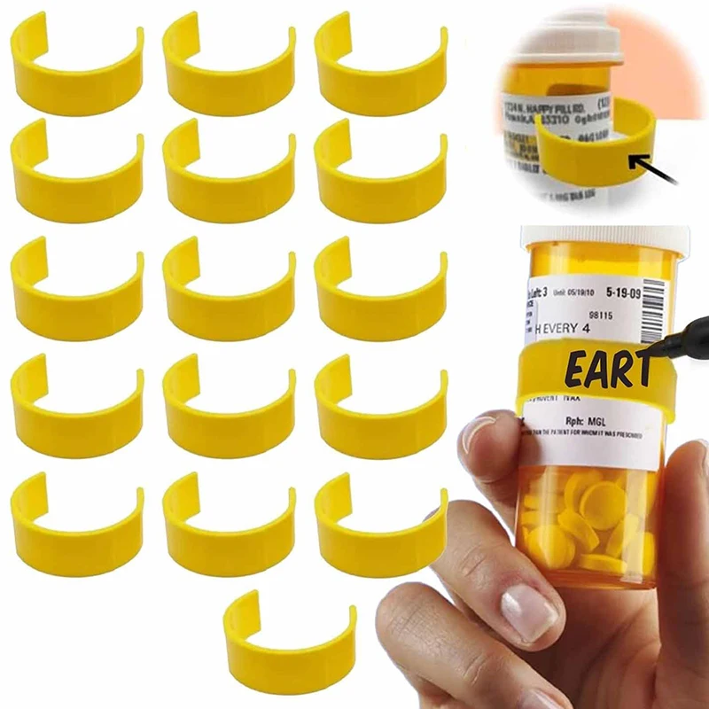 1/5/10/20Pcs Medicine Bottle Label Clips For Easy Medication Identification Portable Pill Bottle Clip Perfect For Daily Use