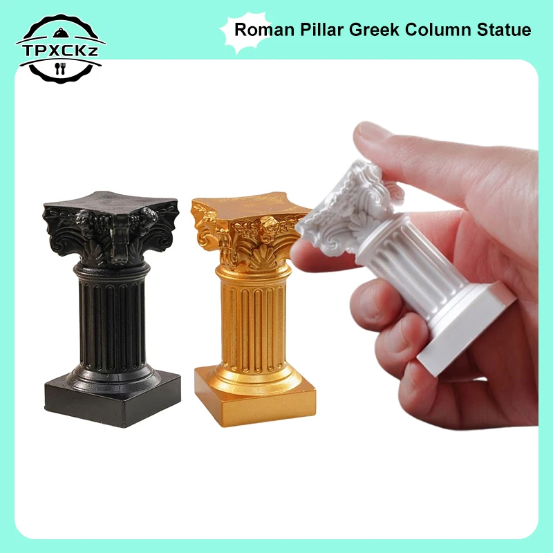 Roman Pillar Greek Column Statue Pedestal Candlestick Stand Figurine Sculpture Indoor Home Dinning Room Garden Scenery Decor