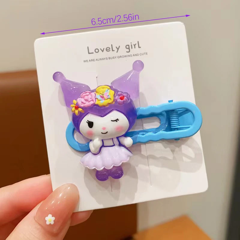 Kawaii sanrio Haars pange kuromi meine Melodie Enten schnabel Clip süßes Mädchen Haarnadel Pony Seite Clip Kopf bedeckung Haars pange Haarschmuck