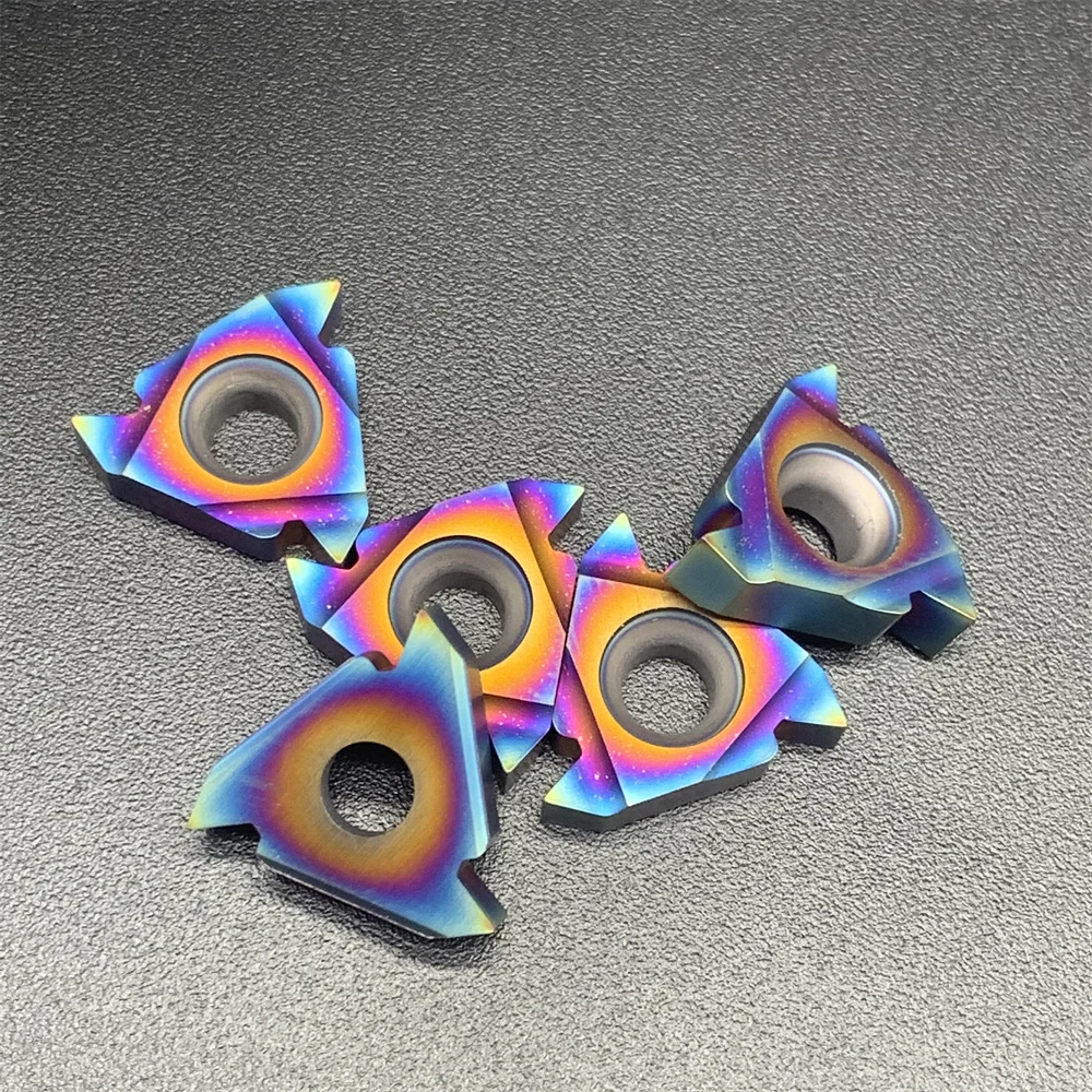 Imagem -06 - Azul Rosca de Metal Ferramenta Torneamento Mmt16er Ag60 Ly7010 Carboneto Cimentado Torno Lâmina Alta Qualidade Mmt16er Ag60 Nano