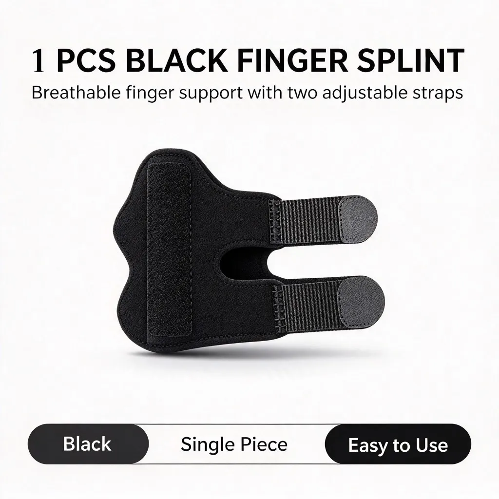1. Adjustable Finger Straightener Support Brace Removable Aluminum Plate Finger Splint for Index Middle Ring Pinky Finger