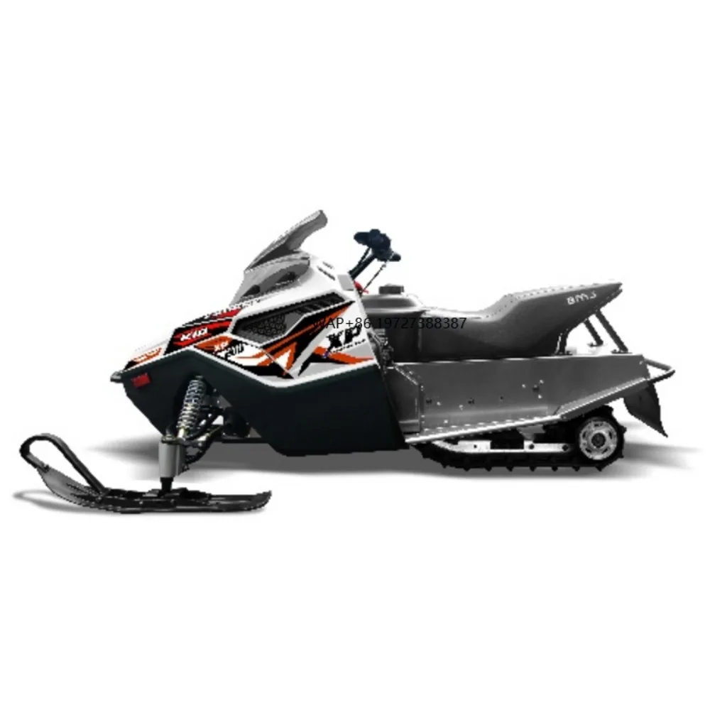 

98 Cc Single-Cylinder 4-Stroke Snowmobile Forced Air Cooling & SOHC Engine Adult/Kid-Friendly Winter Off-Road Vehicle