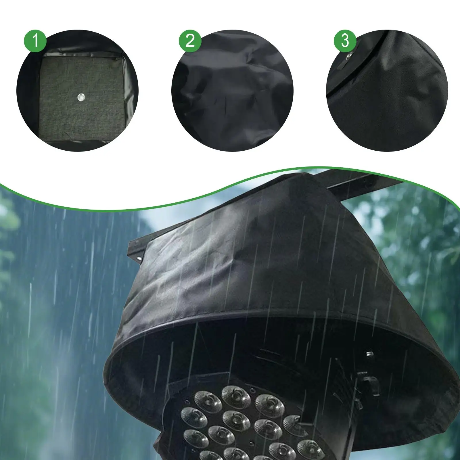 Stage Head Light Cover Easy to Assembly Oxford Cloth Sturdy Weather Cover